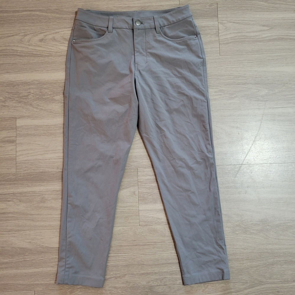 Lululemon Commission Pant Slim Warpstreme Gray Chino LM5AQQS Size 28x25.5
